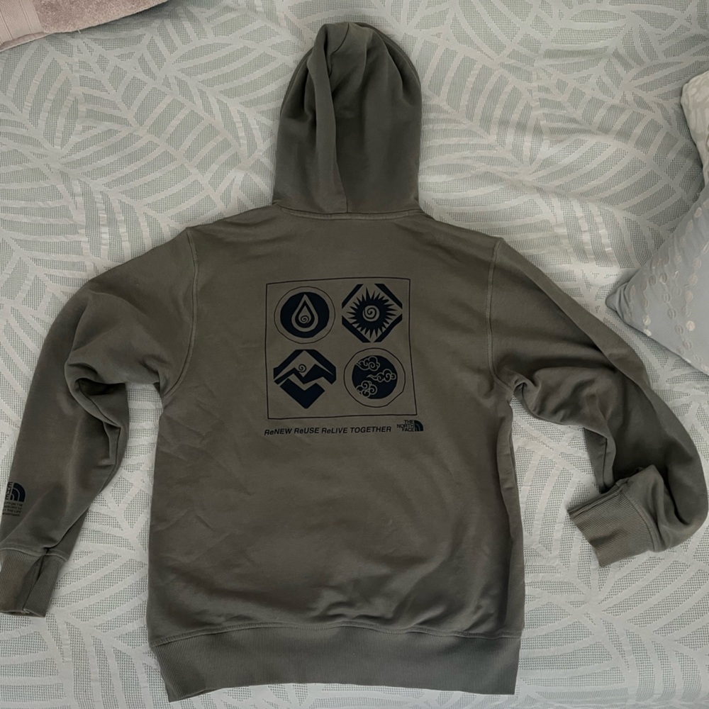 North Face Olive Green Hoodie